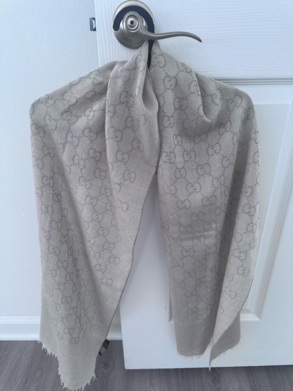 Gucci Beige GG Monogram Scarf
